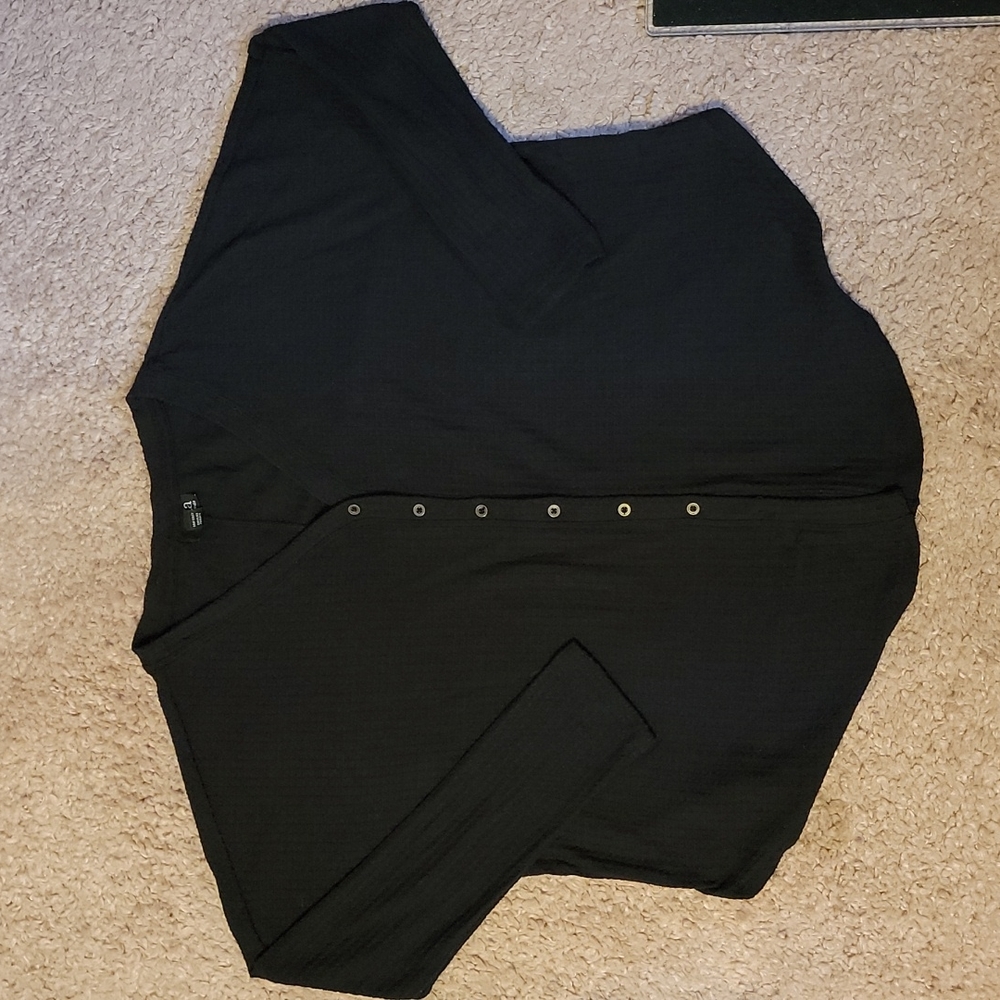 Ana a.n.a. black cardigan sweater medium button down v neck